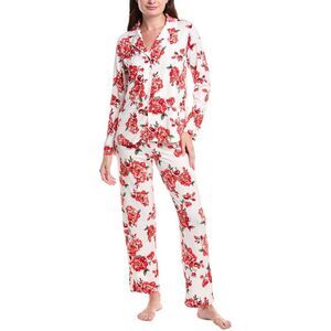 Carole Hochman Womens 2Pc Pajama Pant & Top Set, White